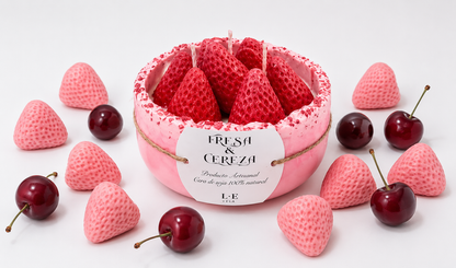 Vela Fresas y Cereza