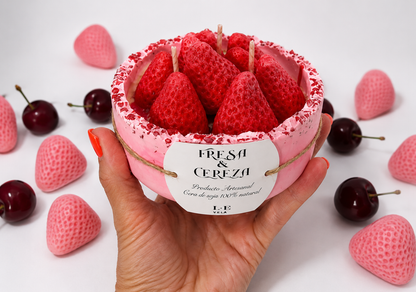 Vela Fresas y Cereza