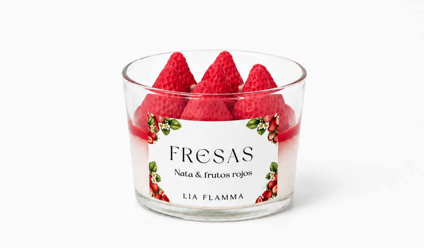 Vela Fresas y Nata