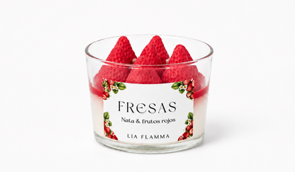 Vela Fresas y Nata
