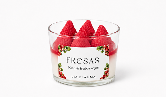 Vela Fresas y Nata